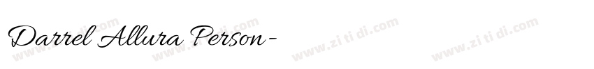 Darrel Allura Person字体转换